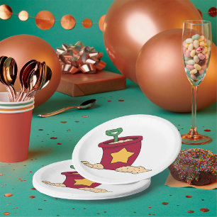 Beach Bucket And Shovel Sand Summer Paper Plates