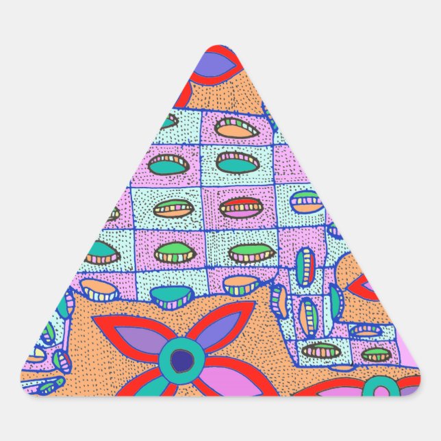 Beach Bum Croc Triangle Sticker (Front)