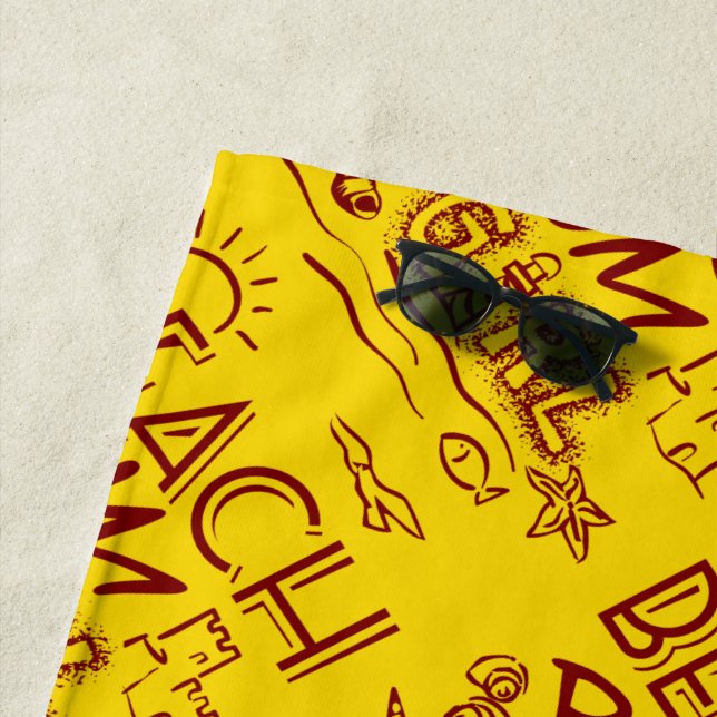 Beach Bum Girl Towel (In Situ)