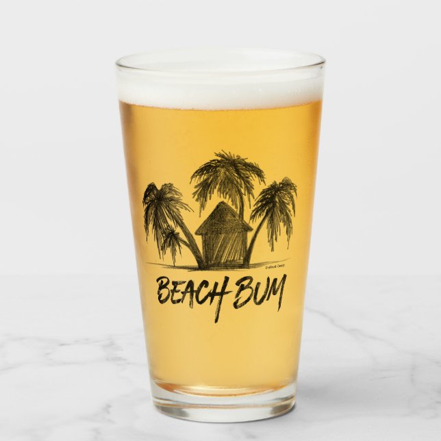 Beach Bum Glass (Front Filled)