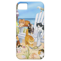 Beach Bum Kittens iPhone SE and iPhone 5/5s Case