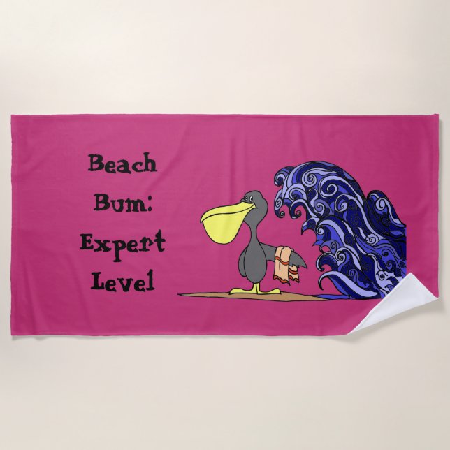 Beach Bum Pelican Towel (Front)