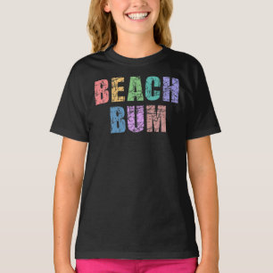 BEACH BUM-Retro Vintage Distressed Beach Bum T-Shirt