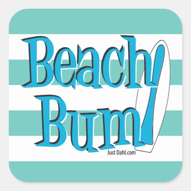 Beach Bum Sticker (Front)