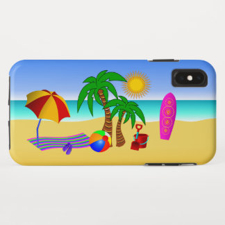 Beach Bum Sun Sea Surf Scene Cute Fun Tough Case-Mate iPhone Case