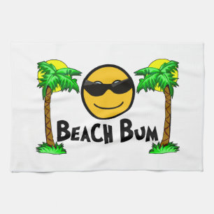 Beach Bum Sunshine & Palm Trees Tea Towel