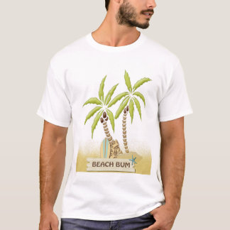 Beach Bum, Surfboards, Palm Trees and Sand T-Shirt