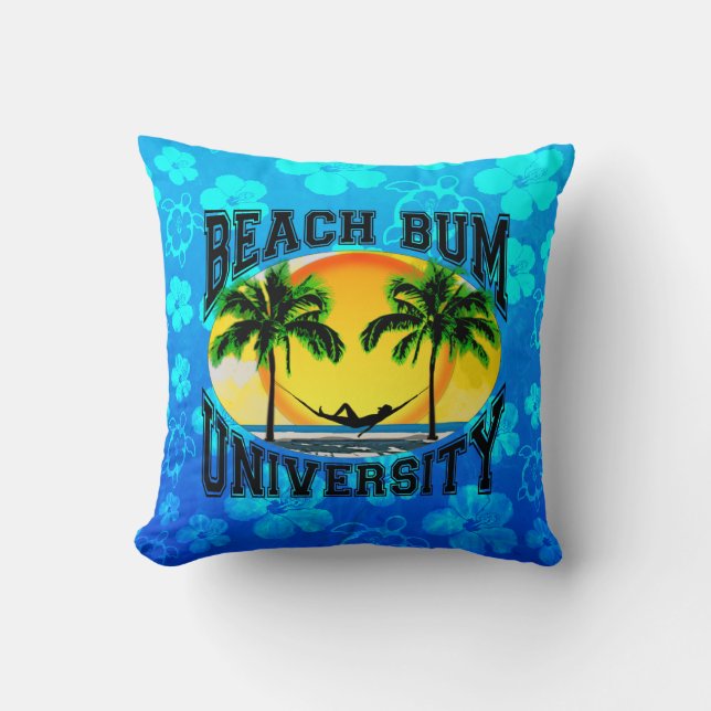 Beach Bum University Cushion (Front)