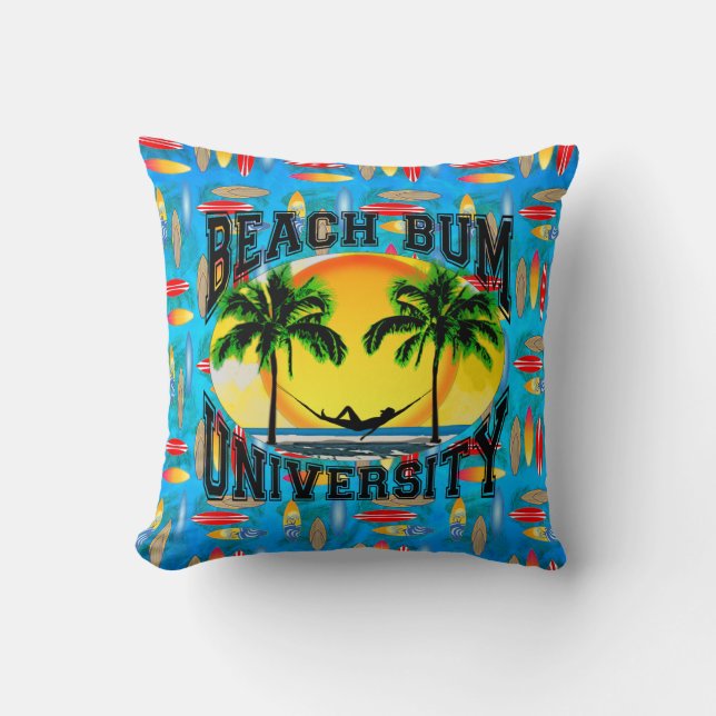 Beach Bum University Cushion (Front)