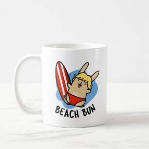 Beach Bun Funny Bunny Puns  Coffee Mug