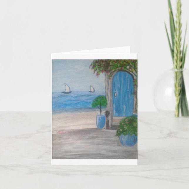 Beach Bungalow Thank You Card (Front)