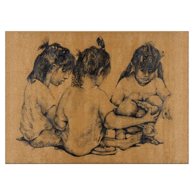 Beach Bunnies Cutting Board (Front)