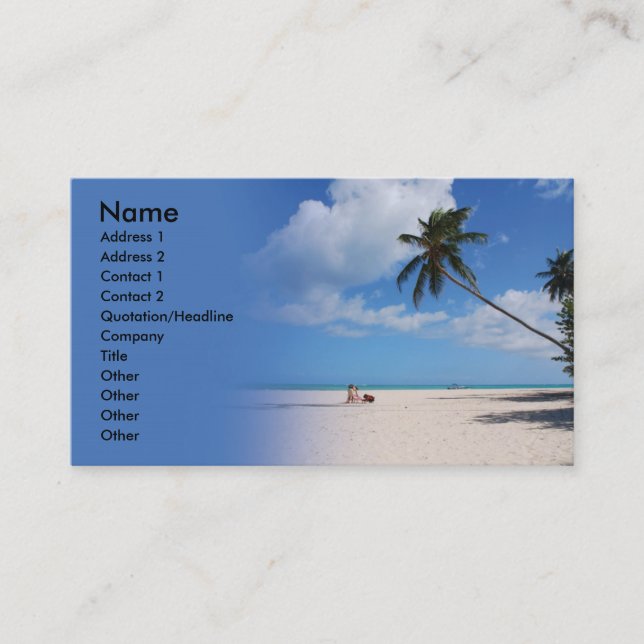 Beach Business Card (Front)