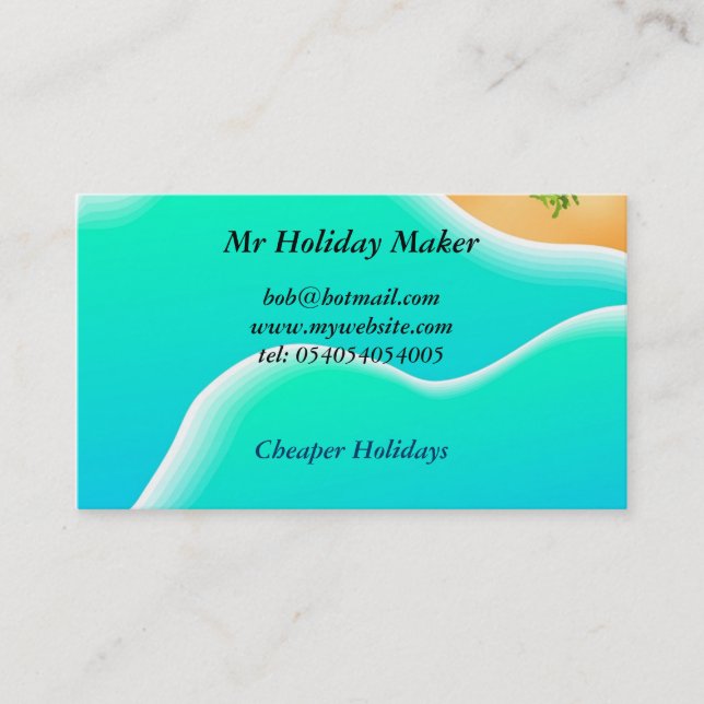 Beach Business Card (Front)