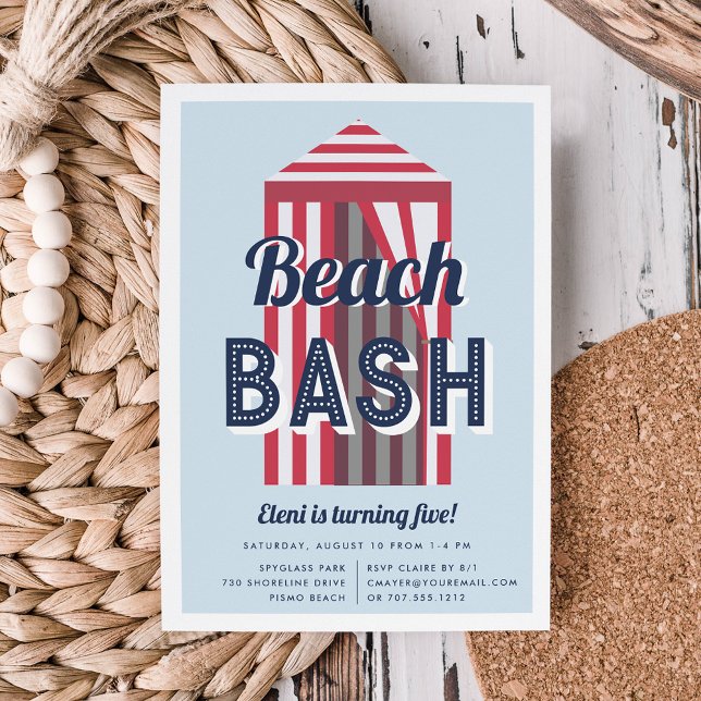Beach Cabana Birthday Party Invitation (Creator Uploaded)