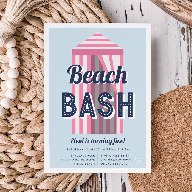 Beach Cabana Birthday Party Invitation (Creator Uploaded)