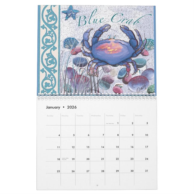 Beach Calendar (Jan 2026)