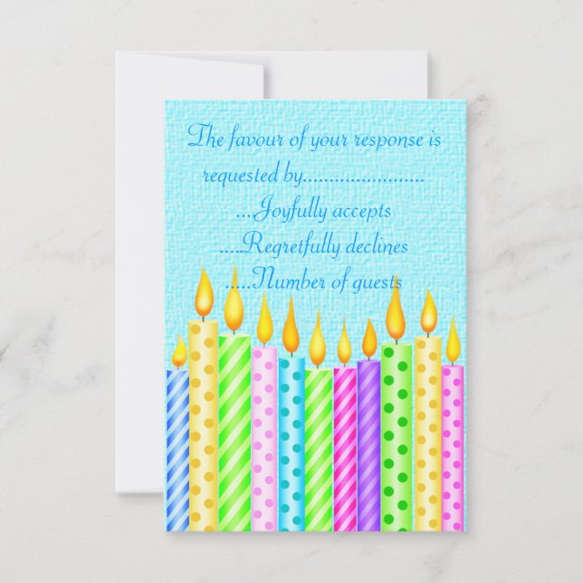 BEACH CANDLE RSVP CARD AQUA (Front)