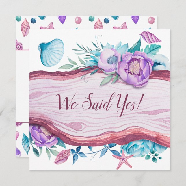 Beach Caribbean Themed Wedding Reception Invitation (Front/Back)