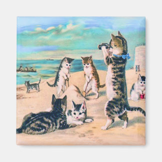 Beach Cats Magnet