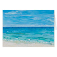 Beach chair painting, feel better card