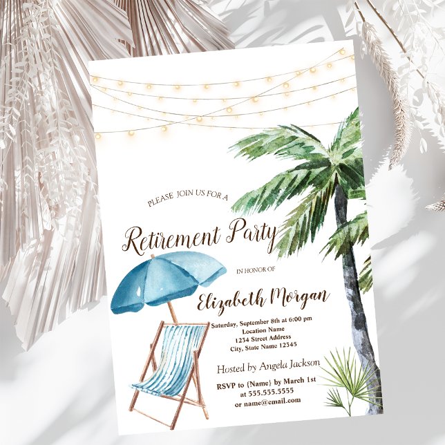 Beach Chair,Parasol Palm Invitation (Creator Uploaded)