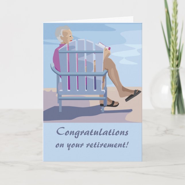 Beach Chair Retirement Card (Front)