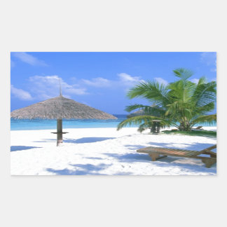 Beach Chair - Summer Bliss Rectangular Sticker
