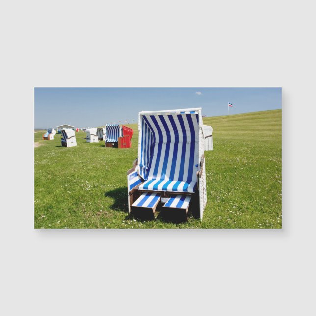 Beach chairs at the North Sea (Front)