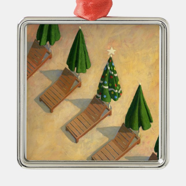 Beach Chairs Christmas ornament (Front)
