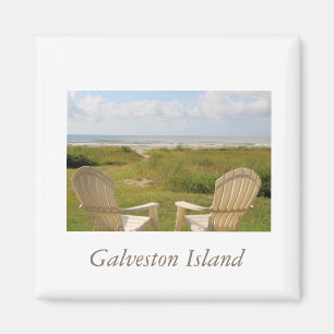 Beach Chairs on Galveston Island Magnet