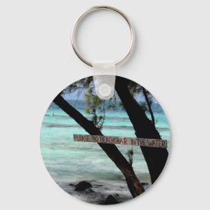 Beach Chairs Rum Point Grand Cayman Key Ring
