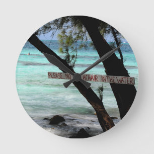 Beach Chairs Rum Point Grand Cayman Round Clock