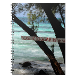 Beach Chairs Rum Point Grand Cayman Spiral Notebook