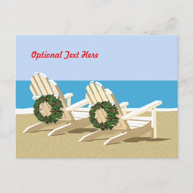 Beach Chairs & Wreaths Postcard (Front)