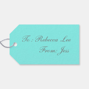 beach chic turquoise aqua Robins Egg Blue Gift Tags