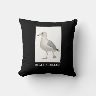 Beach Chicken – Seagull Gull Humour Cushion