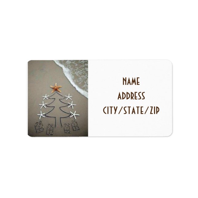 ***BEACH CHRISTMAS*** ADDRESS LABELS (Front)