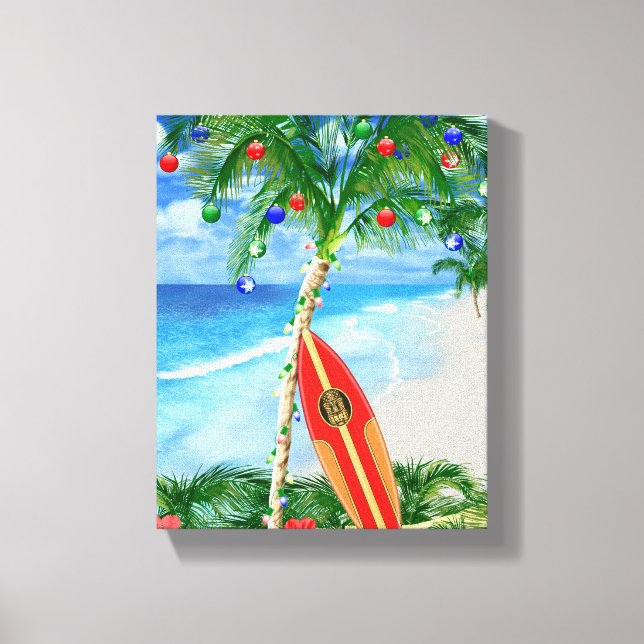 Beach Christmas Canvas Print (Front)
