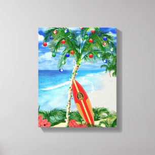 Beach Christmas Canvas Print