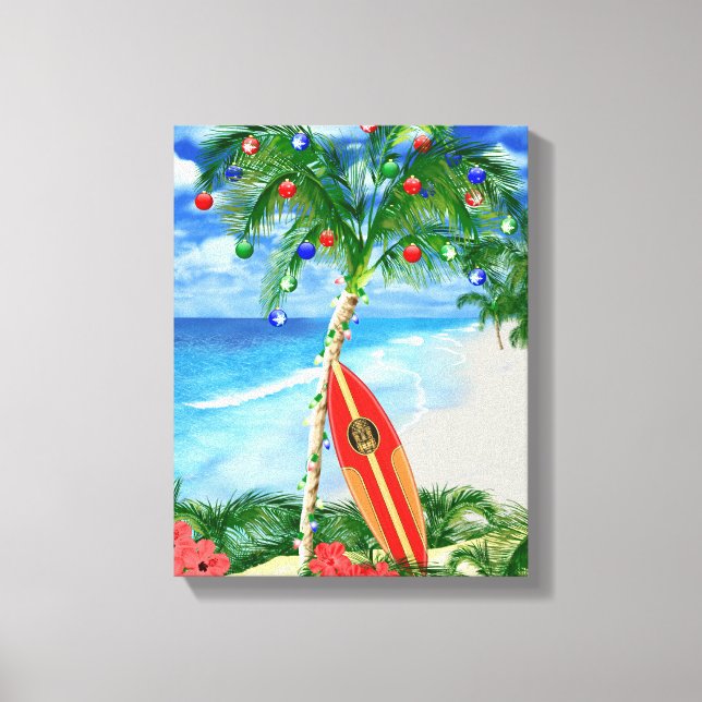 Beach Christmas Canvas Print (Front)