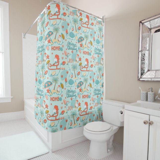 Beach Christmas, Christmas in Florida Shower Curtain (In Situ)