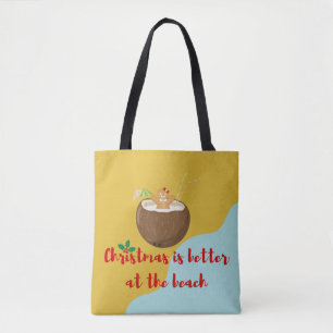 Beach Christmas Cookie Tote Bag