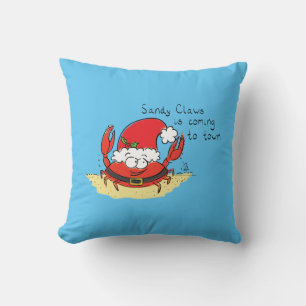 Beach Christmas Crab Cushion