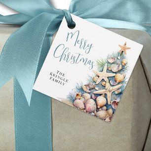 Beach Christmas Favour Tags