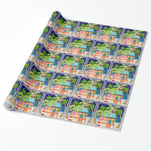 Beach Christmas Gift Wrap - SRF