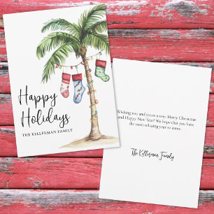 Beach Christmas Happy Holiday Card