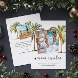 Beach Christmas Holiday<br><div class="desc">Celebrate the holiday season with a tropical twist with our range of Beach Christmas Holiday Cards. Each card thoughtfully integrates two of your cherished family photos amid picturesque illustrations of watercolor palm trees. Convey your 'Warm Wishes' to friends and family in a personalised message, wrapped in a sun-kissed, beach-inspired theme....</div>