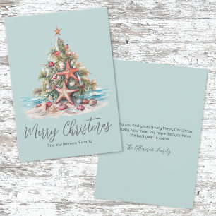 Beach Christmas Holiday Card