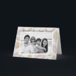 Beach Christmas Horizontal Photo Folded Holiday Card<br><div class="desc">Beach Christmas photo cards. Tropical seashells, in light, natural colours, on the front with an angled photo template, framed in white. "Warmest Christmas Wishes" greeting, in handwritten font, is easy to change. The very light grey background carries over to the inside top of the card. Personalise with a custom message,...</div>